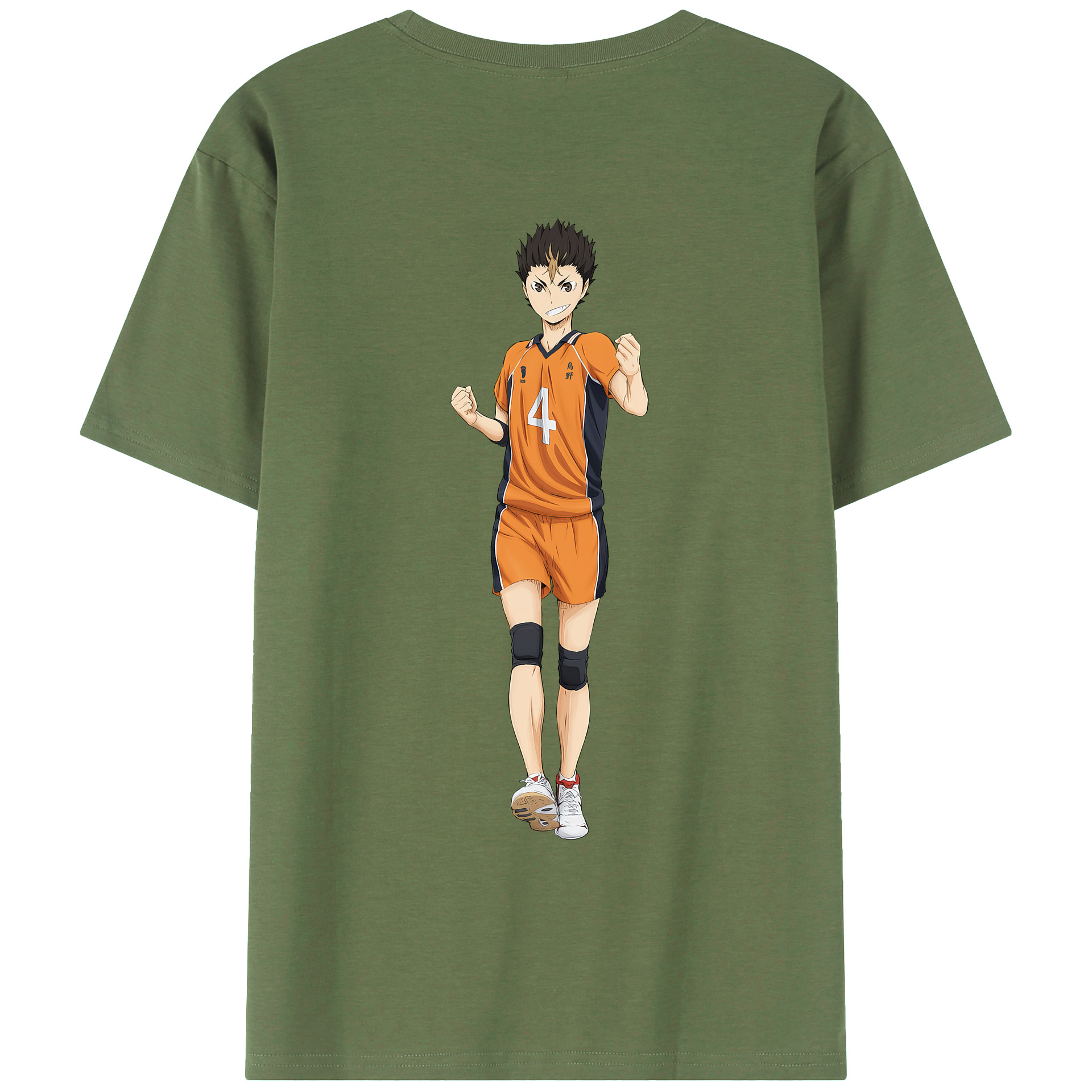 （画像用） ハイキュー!! Haikyu!! 綿100％ メンズ半袖Tシャツ（バックプリント） 通気性